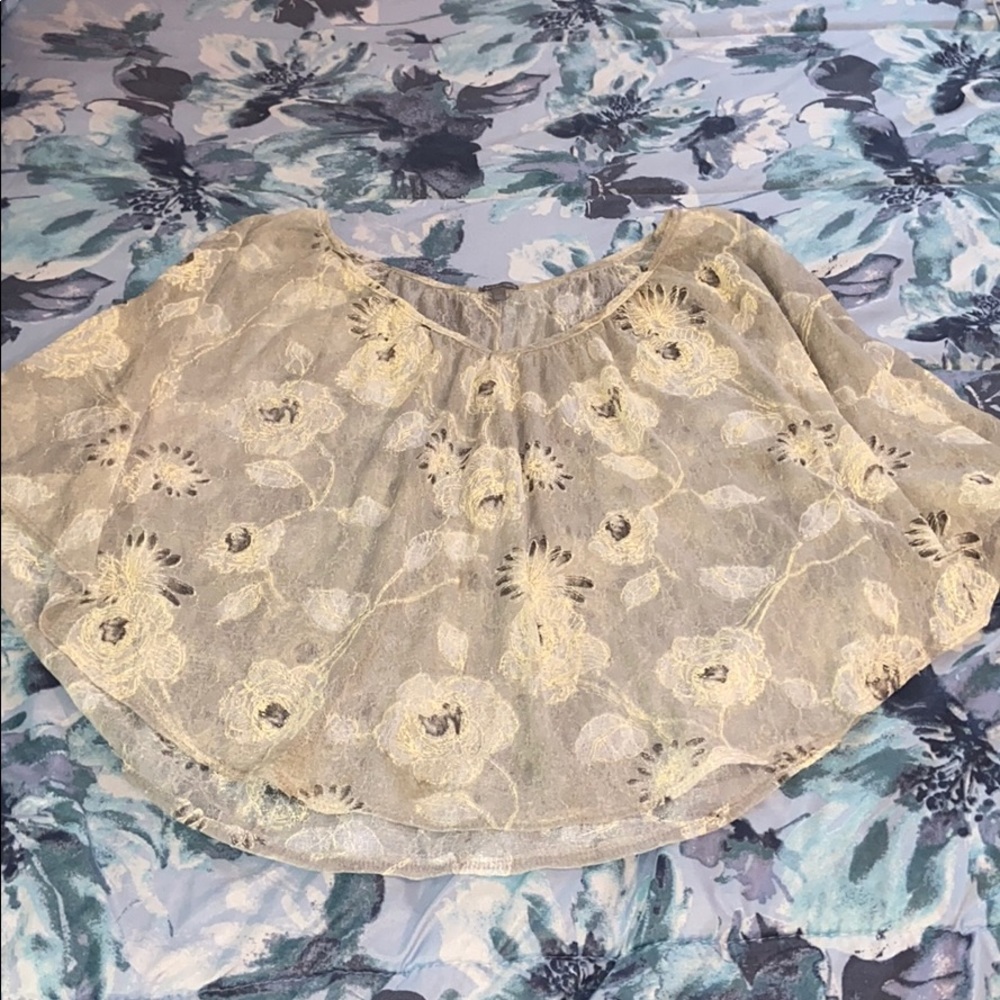 Sheer floral top